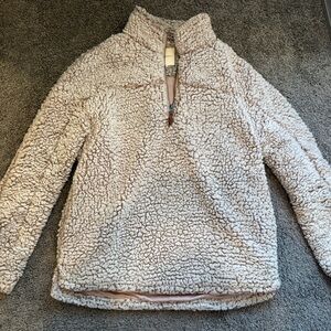Thread & Supply Cream Sherpa Pullover Jacket
